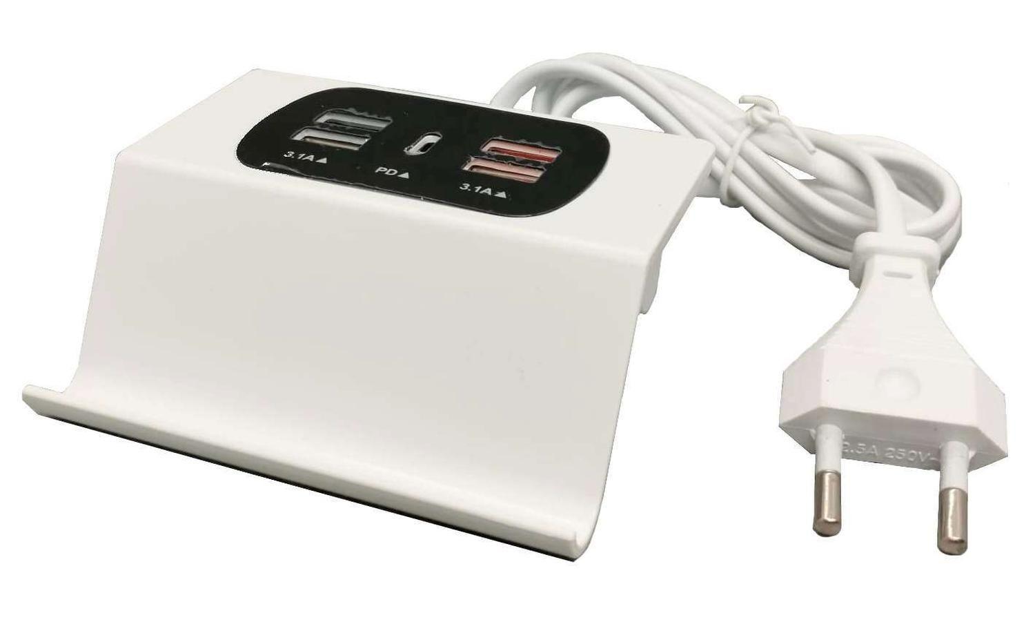 Cargador Carga Celular Tipo C Usb Corriente Enchufe Multi-1