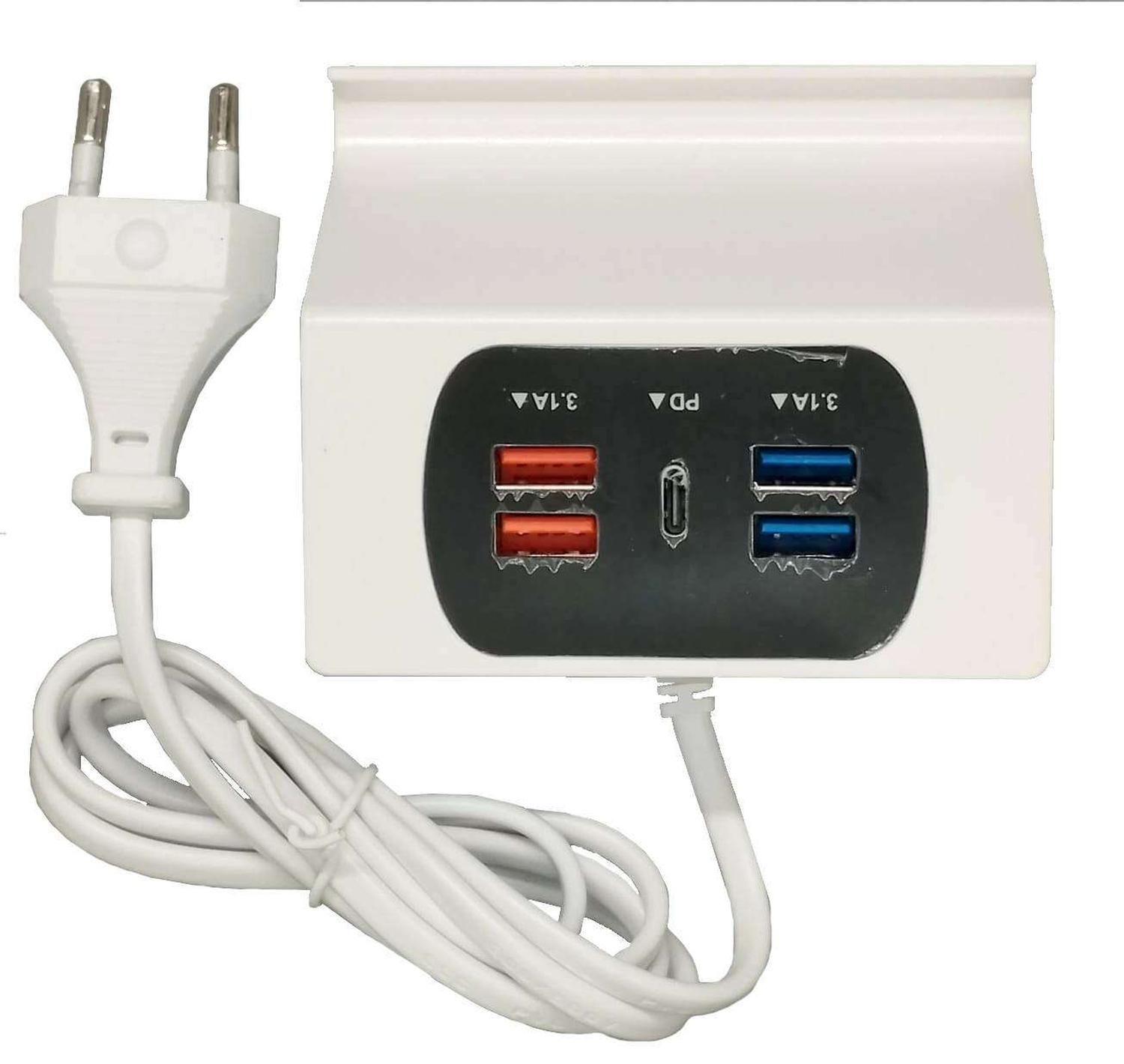 Cargador Carga Celular Tipo C Usb Corriente Enchufe Multi-4