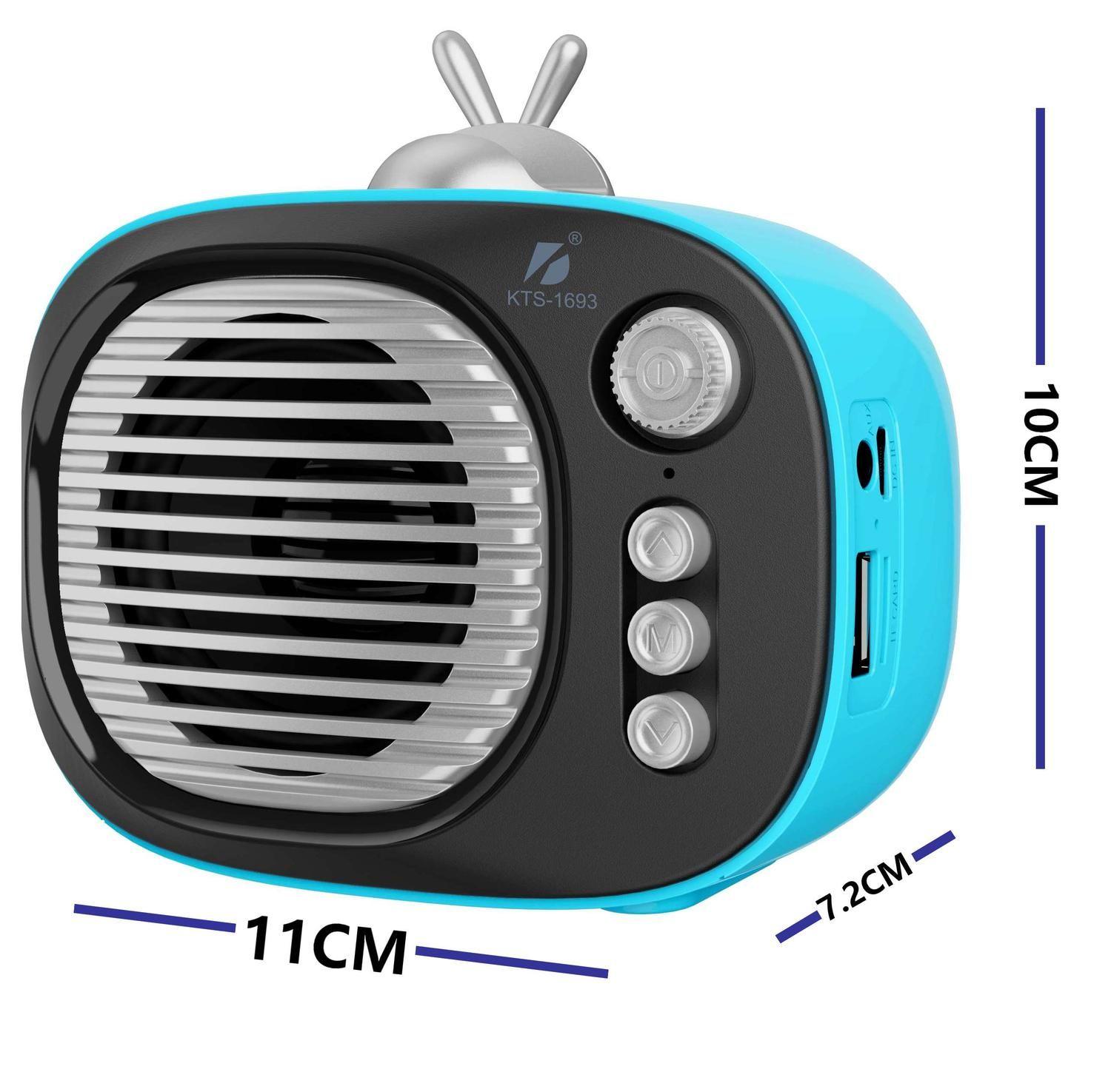 Radio Parlante Recargable Vintage Bluetooth Soporte Celular-7