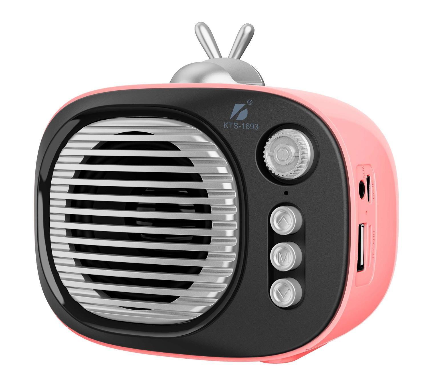 Radio Parlante Recargable Vintage Bluetooth Soporte Celular-9