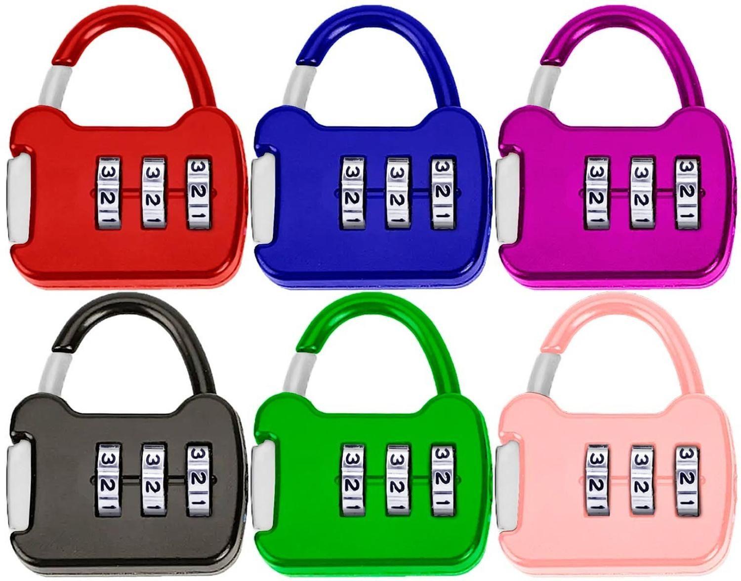 7x Pack Candado Con Clave Para Armarios, Equipaje, Lockers-4