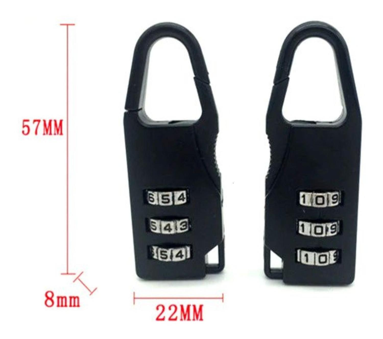 7x Pack Candado Con Clave Para Armarios, Equipaje, Lockers-3