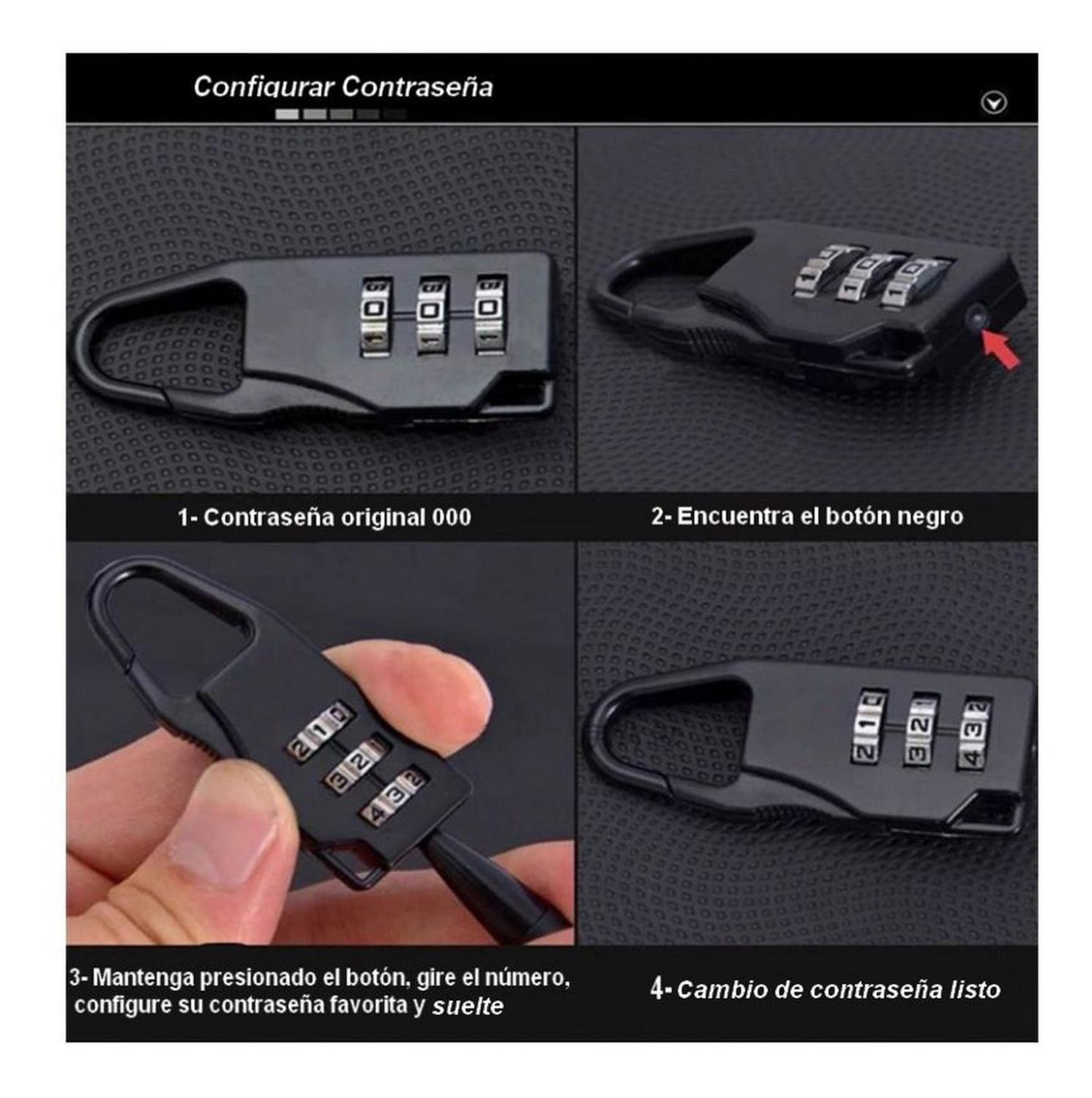 7x Pack Candado Con Clave Para Armarios, Equipaje, Lockers-6