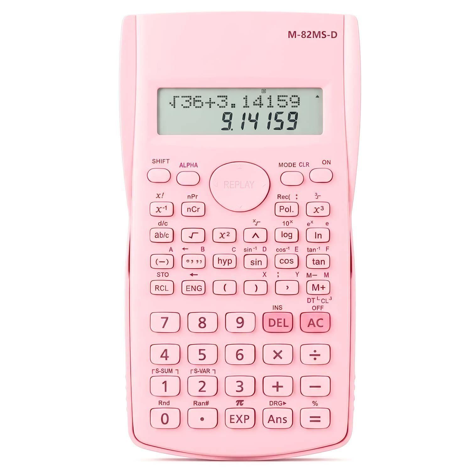 Calculadora Cientifica Rosada Pantalla LCD Colegio Oficina-0