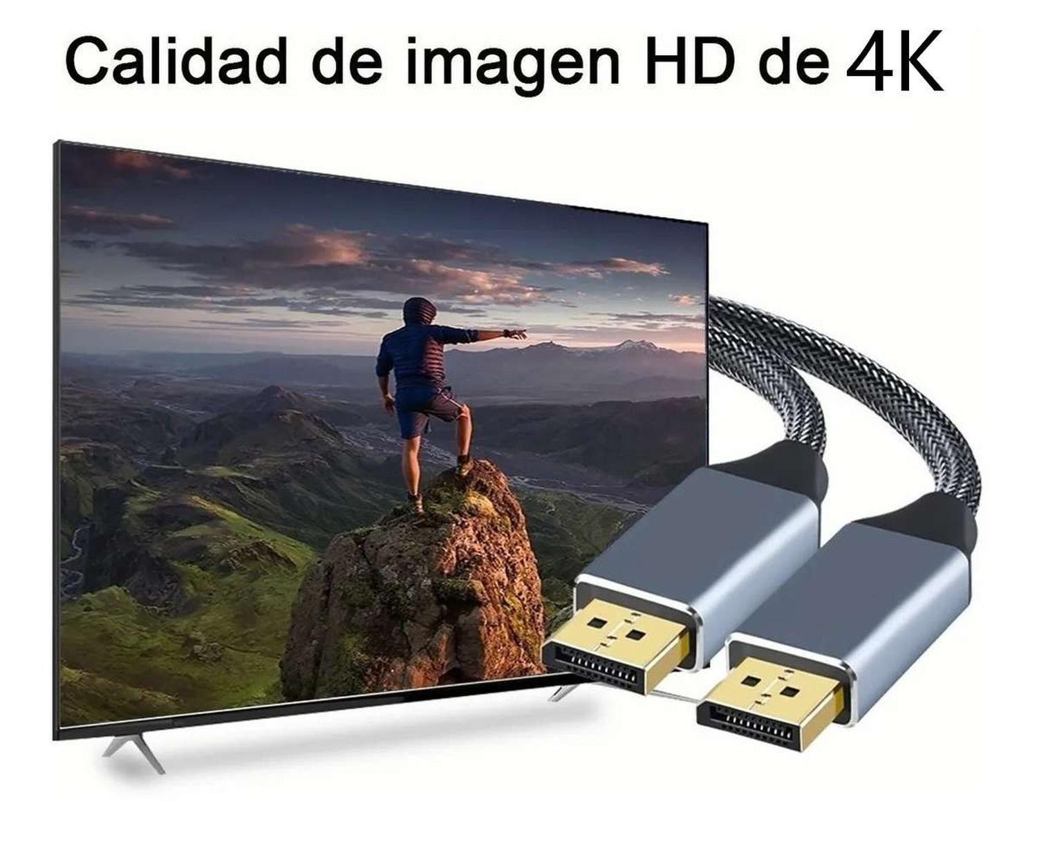 Cable Adaptador Displayport 4k Macho Reforzado Monitor Pc-7