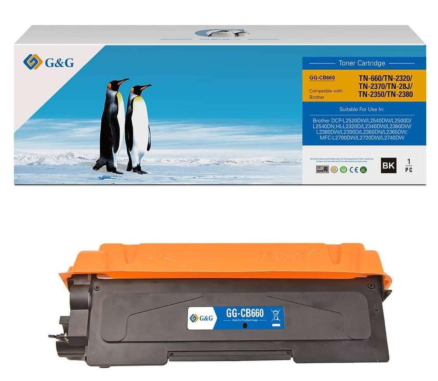 Toner Cartridge Para Impresora Laser Brother Tn660 Tn2320-5