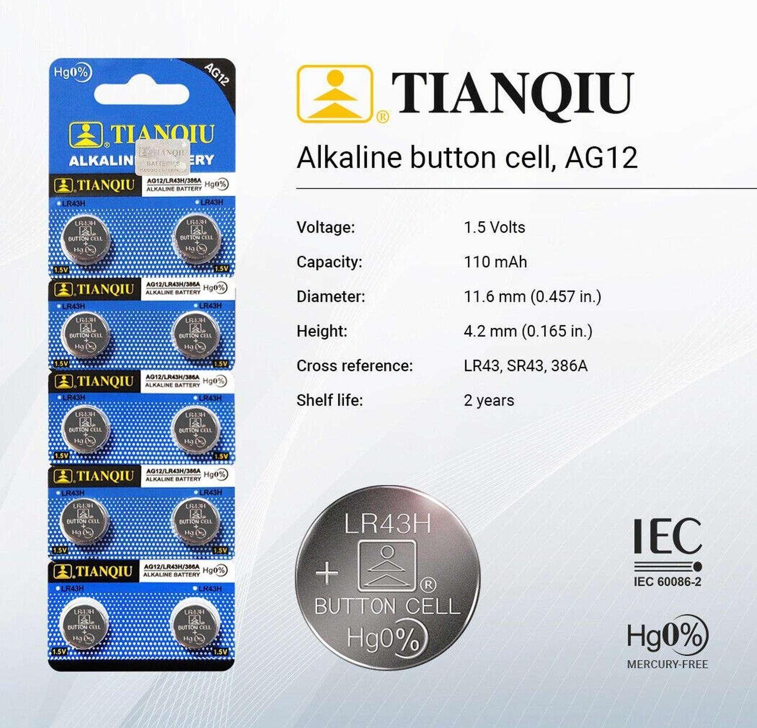 10x Pila Boton Bateria Ag12 Lr43 Lr186 Reloj Linterna Otros-4