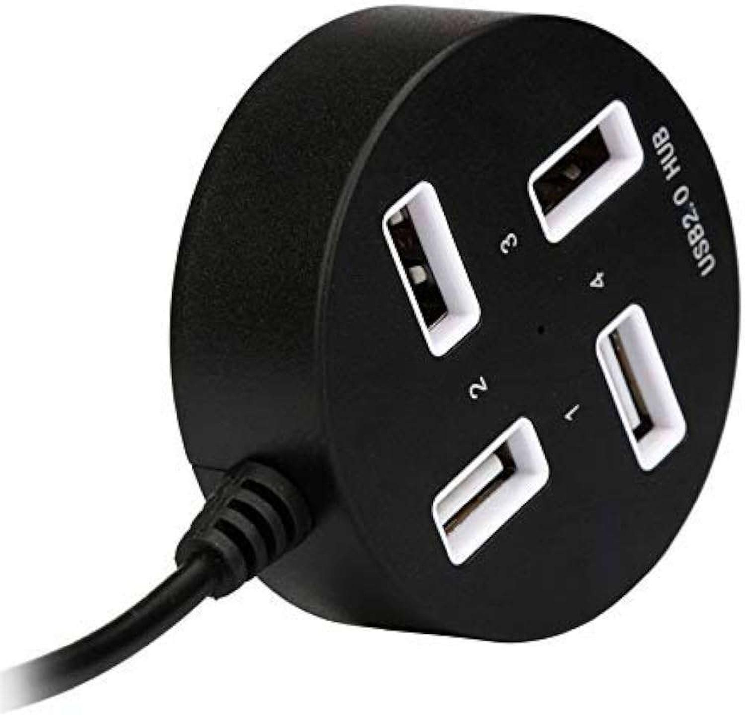 Hub Usb 4 puertos De Escritorio Redondo Puertos Pc Notebook-3