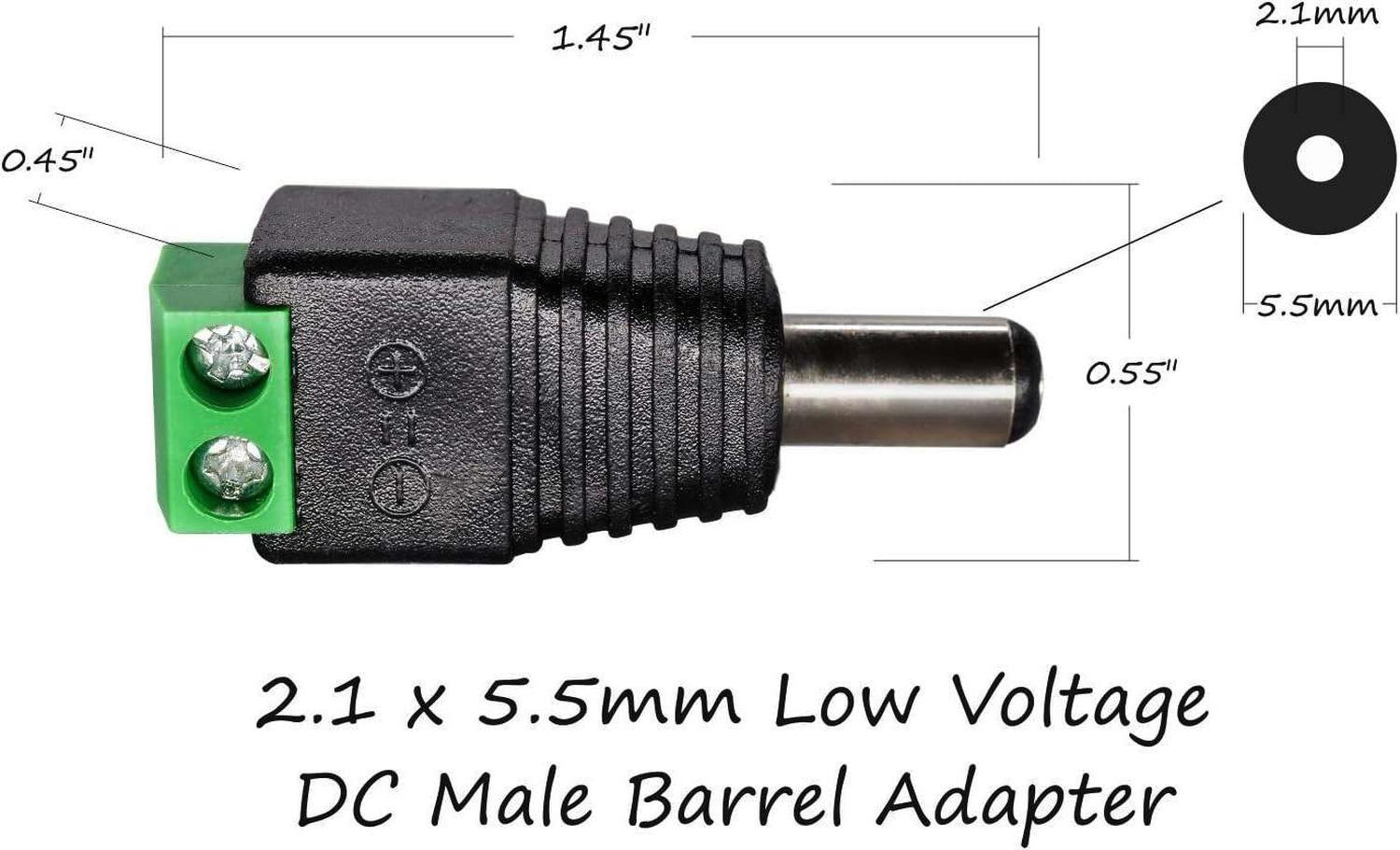 Conector Terminal Poder 5.5x2.1mm Jack Camaras Tiras Led-3