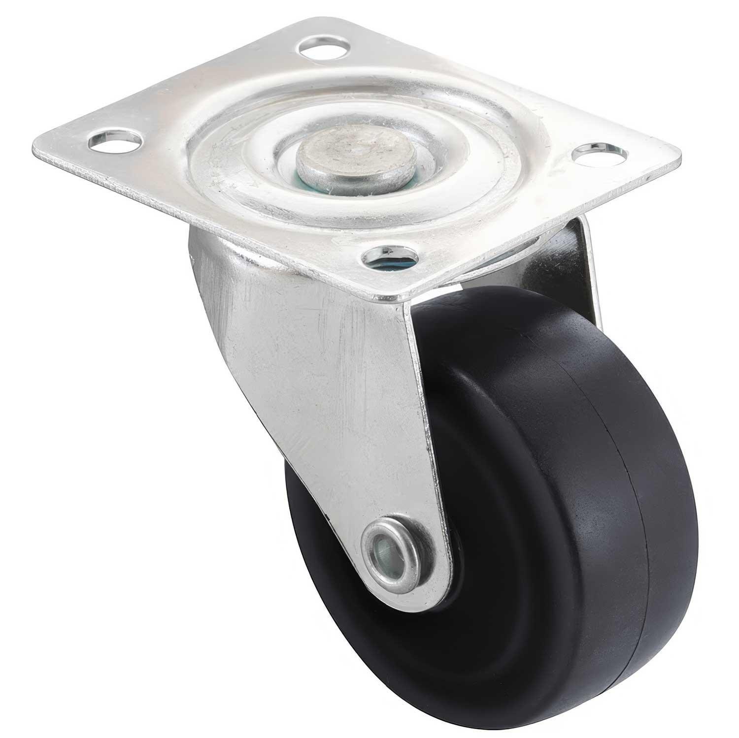 4x Rueda Mueble Carro Giratoria 4cm Zincada 40mm Placa Base-0