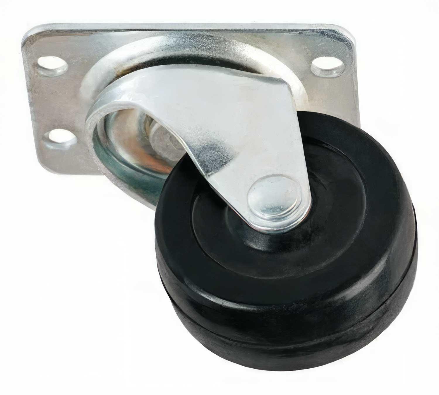 4x Rueda Mueble Carro Giratoria 4cm Zincada 40mm Placa Base-1