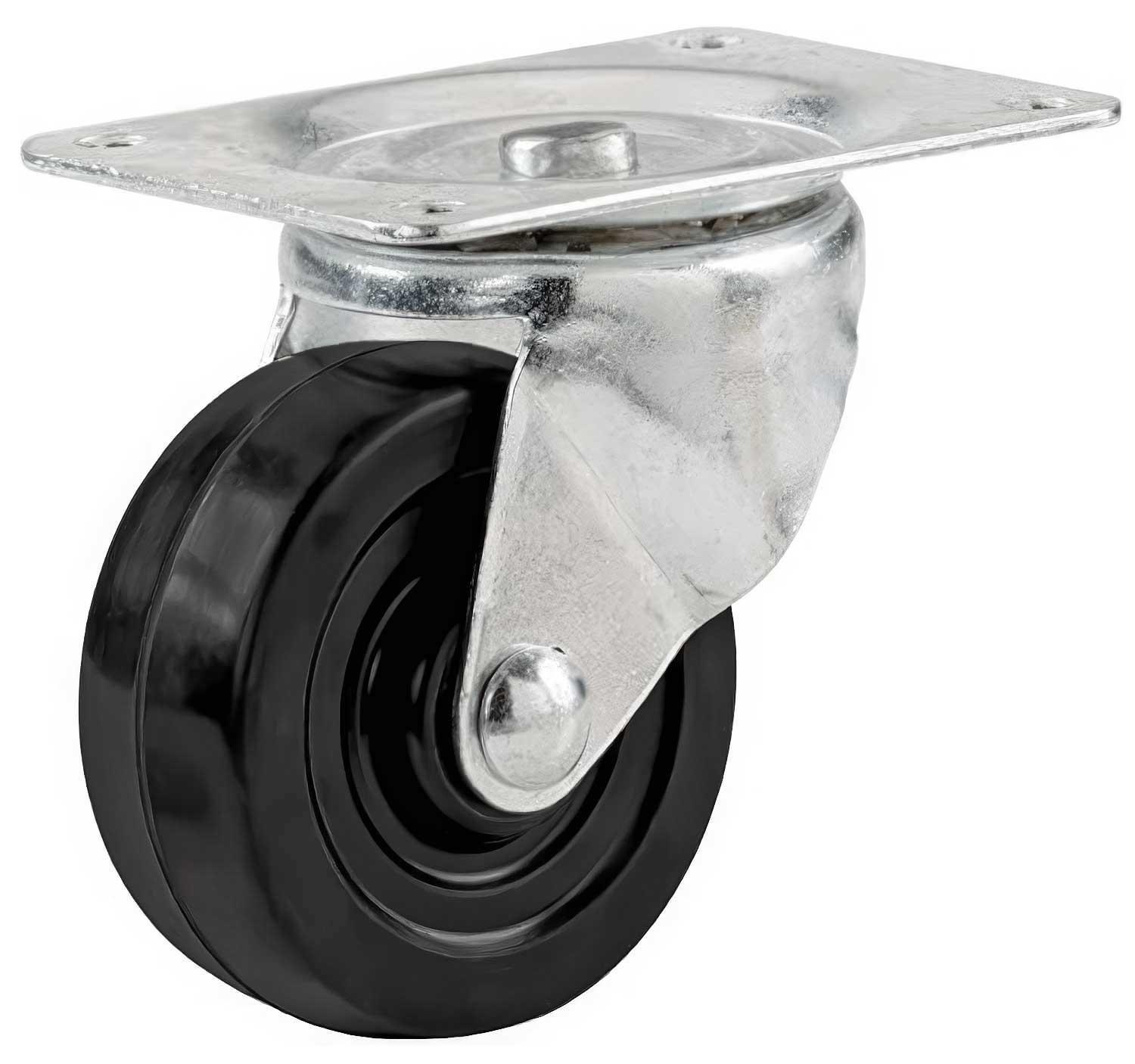 4x Rueda Mueble Carro Giratoria 4cm Zincada 40mm Placa Base-2