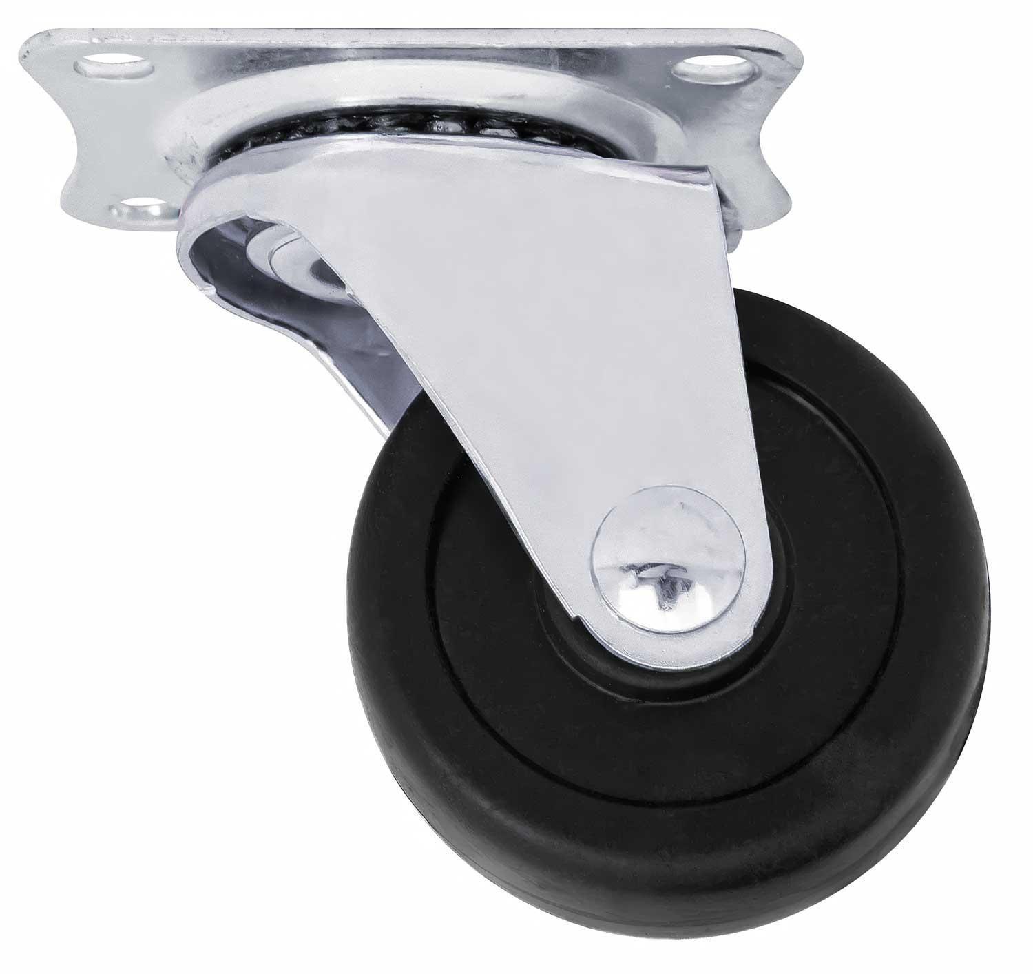 4x Rueda Mueble Carro Giratoria 4cm Zincada 40mm Placa Base-3