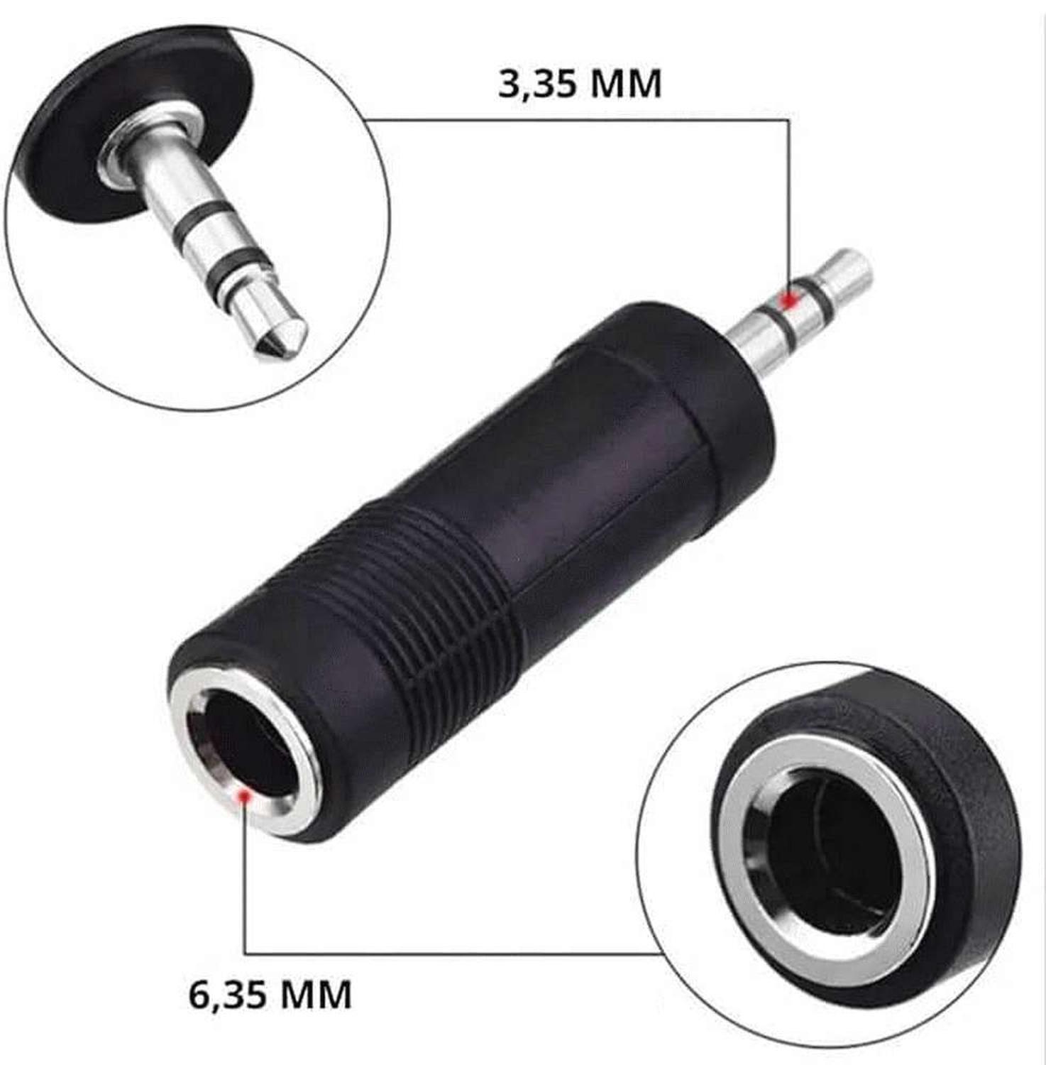 Adaptador Audio 6.3 Macho A 3.5 Hembra Estereo-3