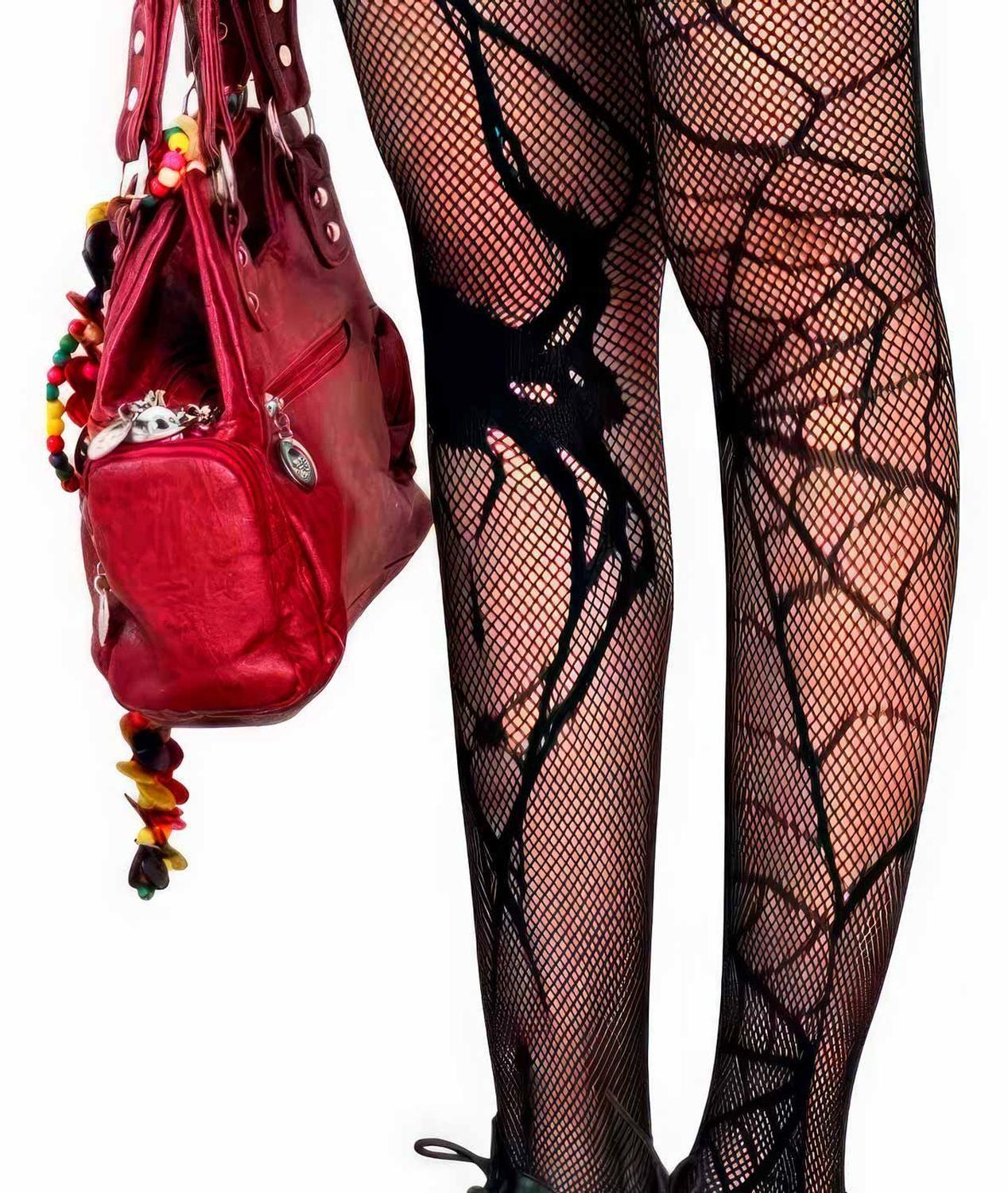 Pantys Media Malla Mujer Gotica Halloween Panties Estandar Diseño 5-2