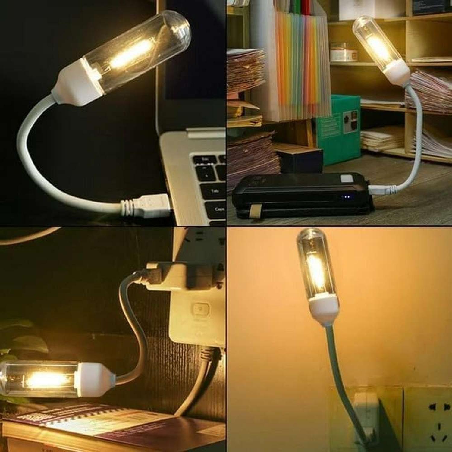 Lampara Usb Luz Led Mini Portatil Flexible Vintage Notebook-3
