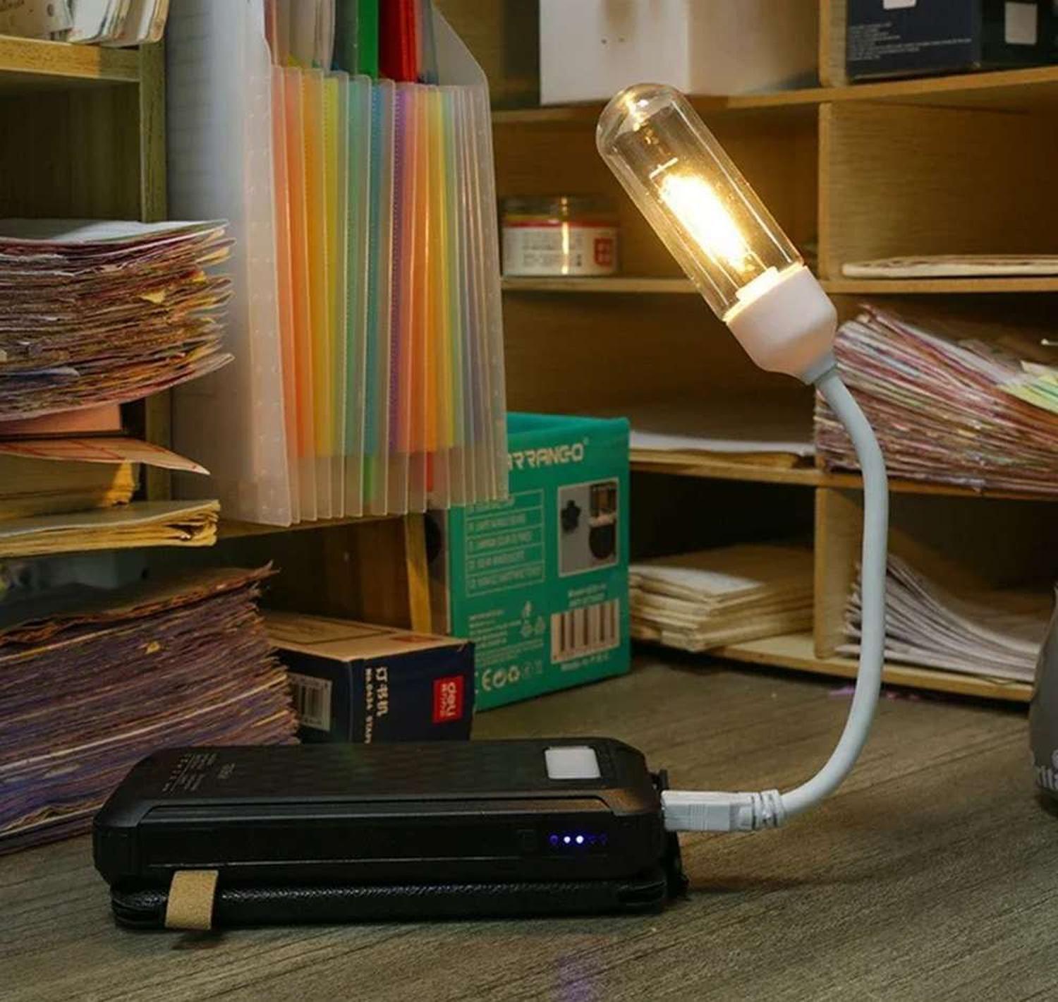 Lampara Usb Luz Led Mini Portatil Flexible Vintage Notebook-5