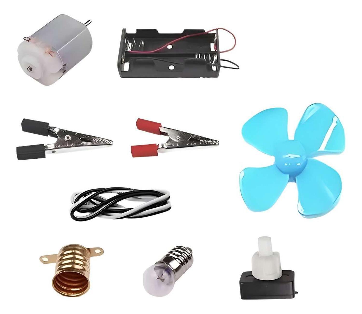 Kit Circuito Electrico Ampolleta Motor Interruptor Escolar-1
