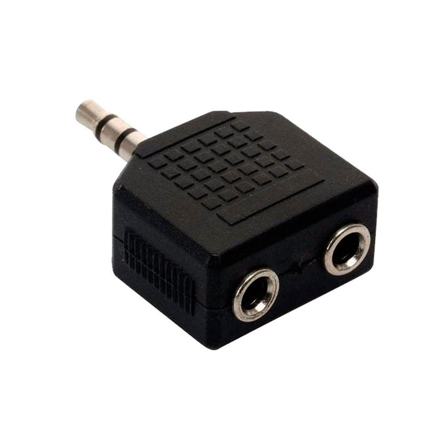 Adaptador Audio Splitter Comparte Musica Conector Plug Jack 3.5mm 2 en 1-0