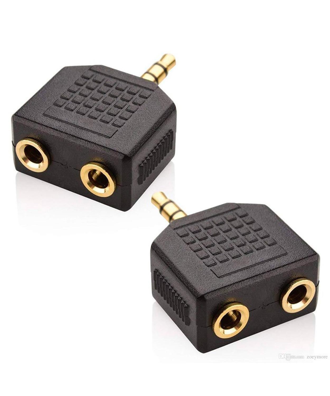 Adaptador Audio Splitter Comparte Musica Conector Plug Jack 3.5mm 2 en 1-2