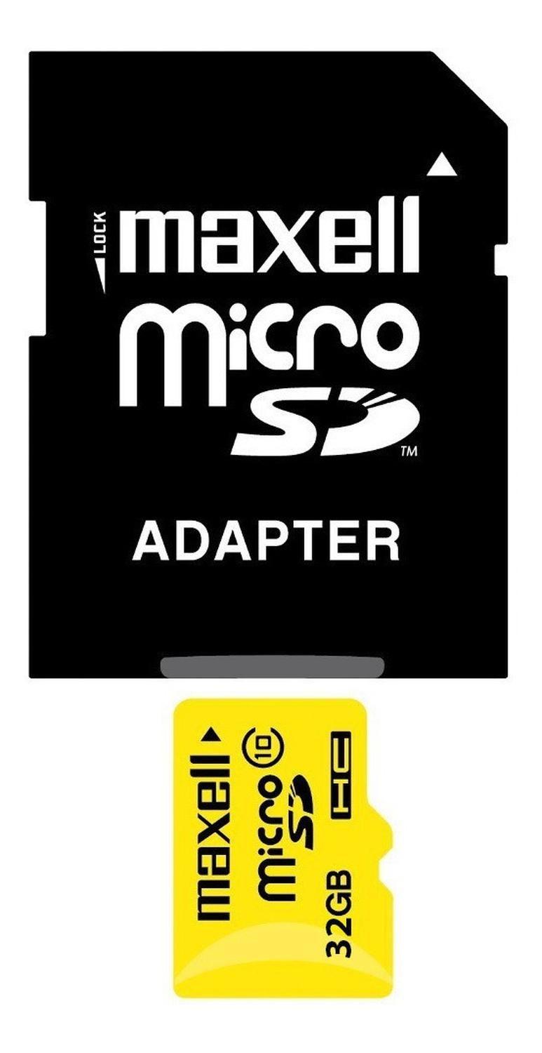 Tarjeta Memoria 32gb Micro Sd Maxell Original + Adaptador Sd-2