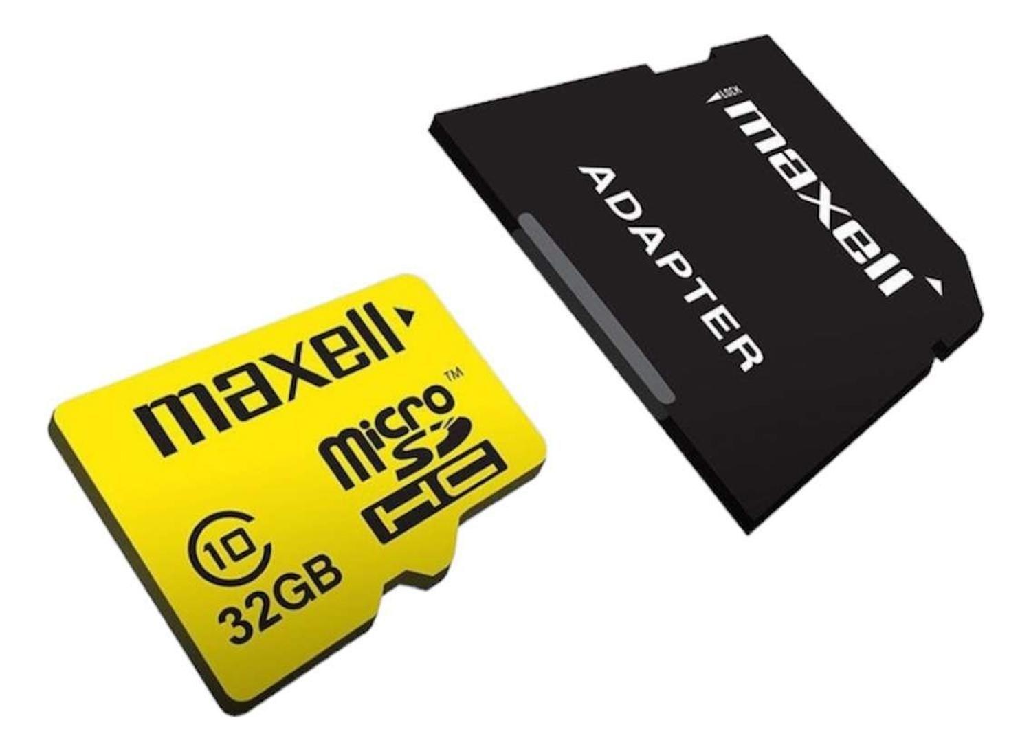 Tarjeta Memoria 32gb Micro Sd Maxell Original + Adaptador Sd-3