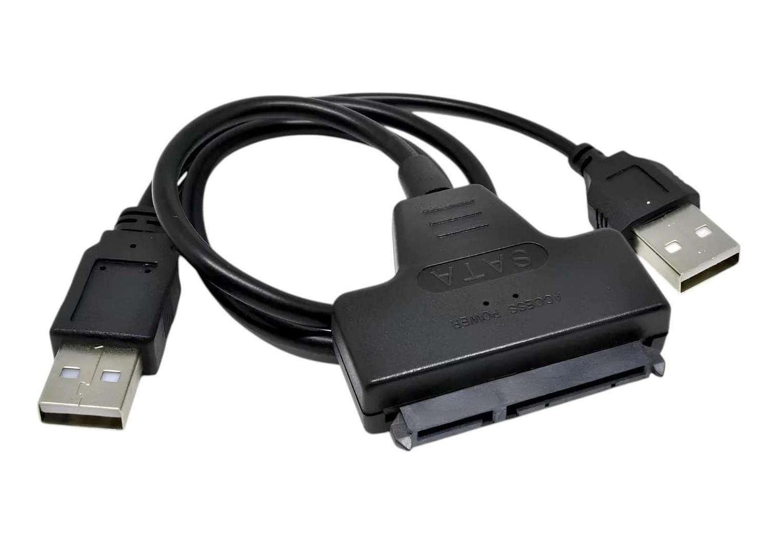 Cable Usb Sata Adaptador Pin 15 + 7 Pines Disco Duro Lector-1
