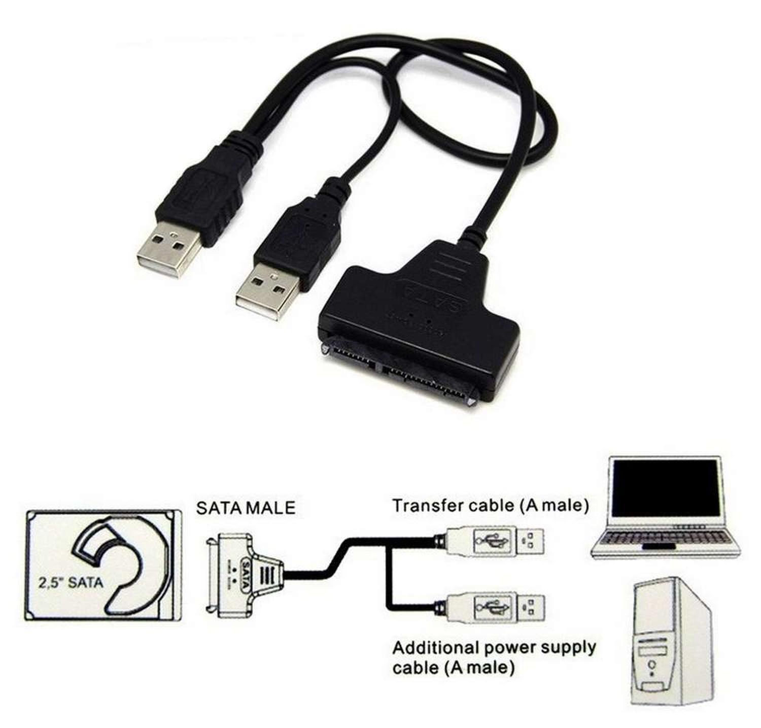 Cable Usb Sata Adaptador Pin 15 + 7 Pines Disco Duro Lector-8