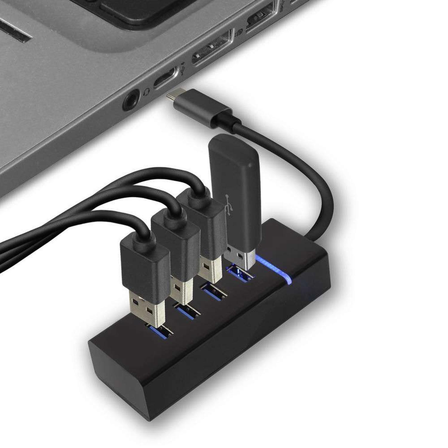 Hub Usb Adaptador Conector Tipo C Zapatilla Pc Notebook-2