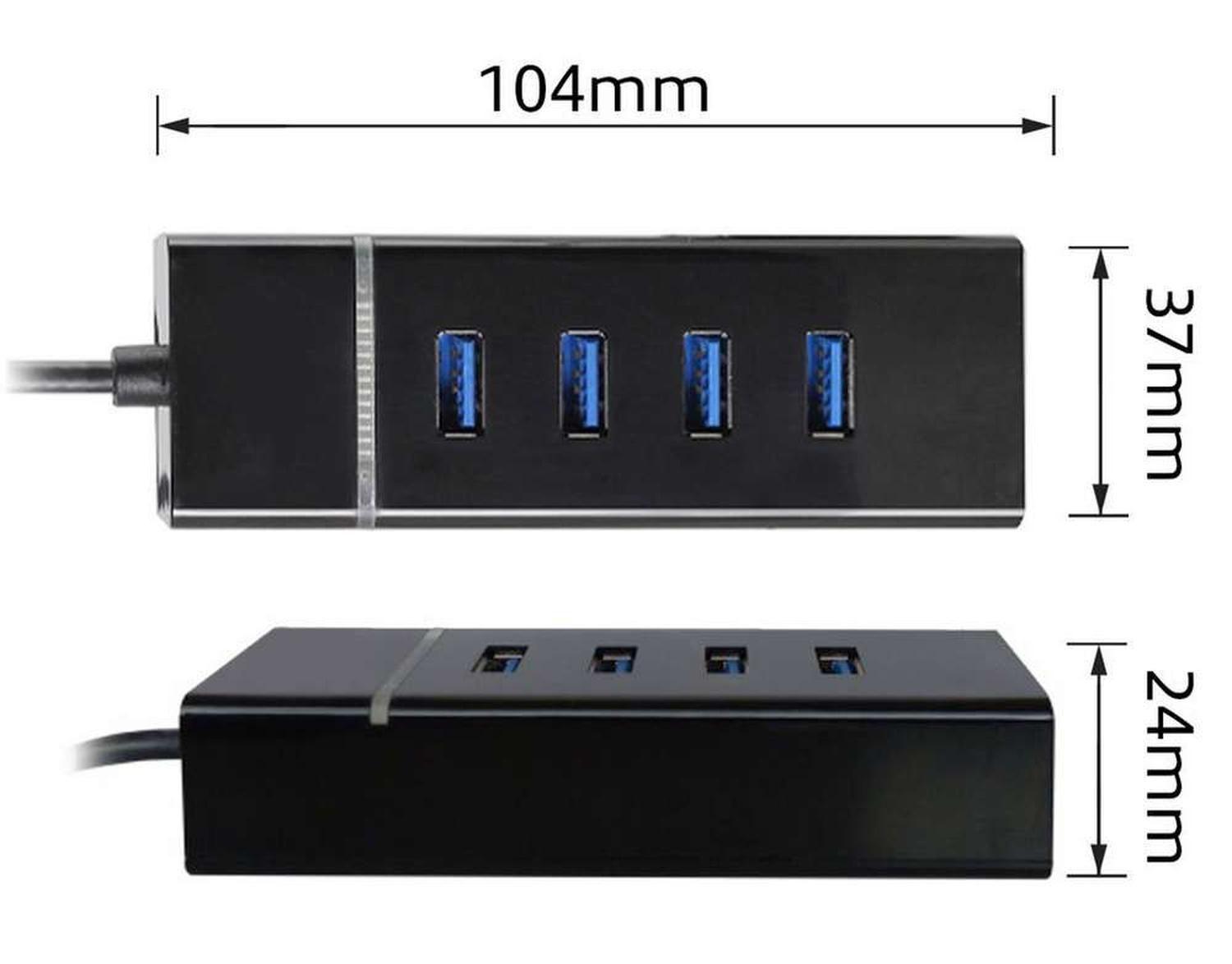 Hub Usb Adaptador Conector Tipo C Zapatilla Pc Notebook-5