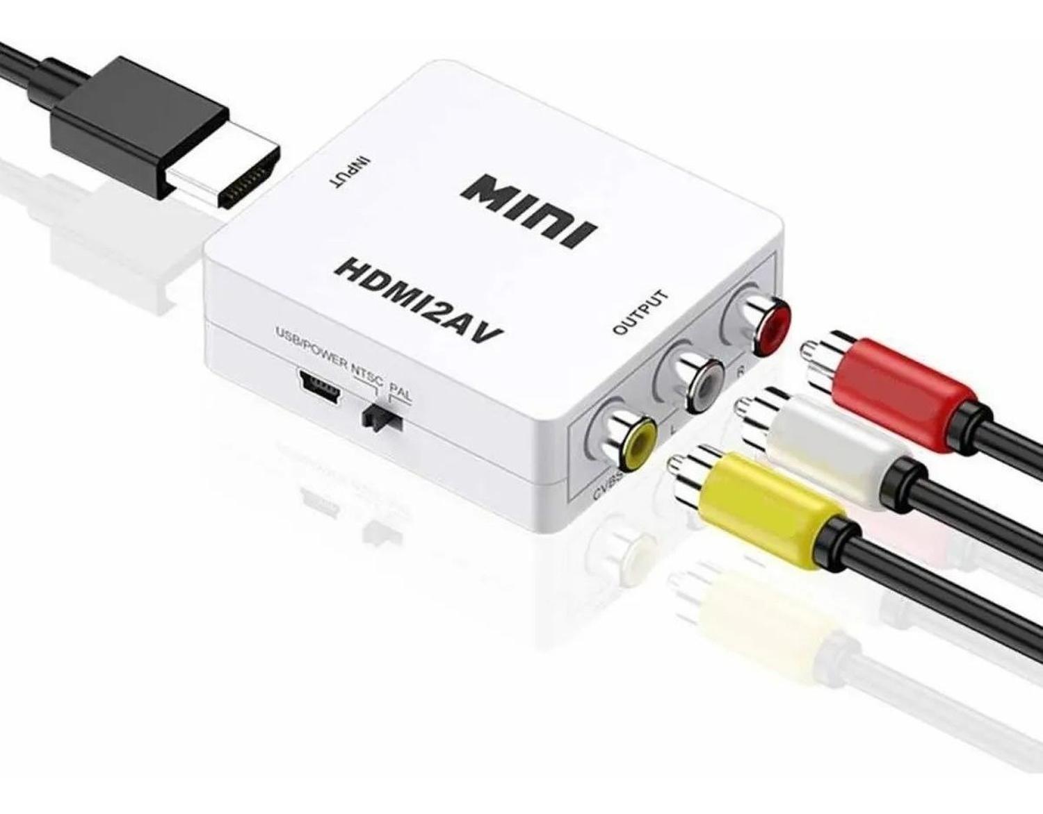 Conversor Hdmi A Rca Audio Y Video Adaptador Cambiador Señal-0