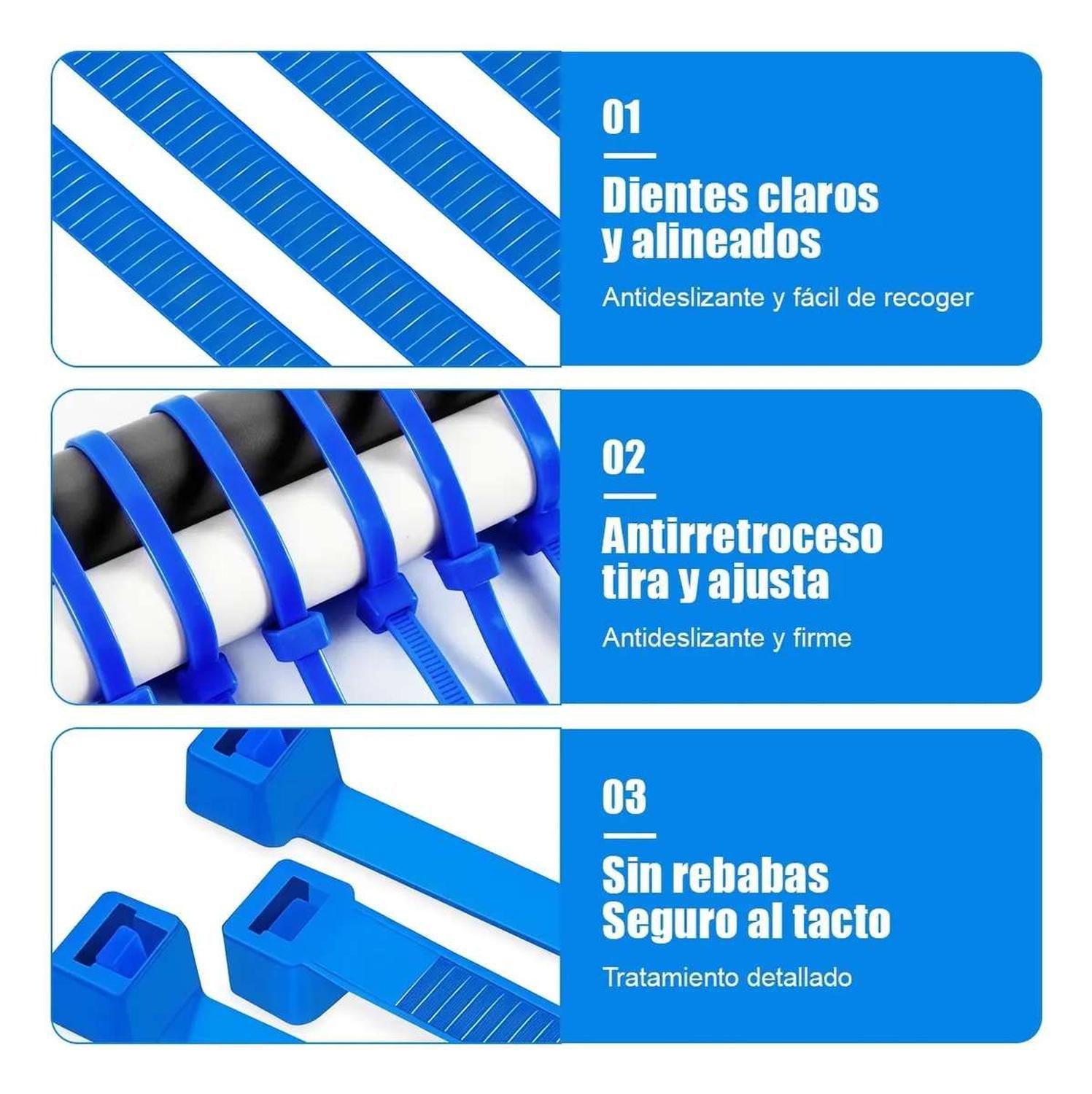 100 Amarras Plasticas Abrazadera Brida Colores 10 Cm Cables-7