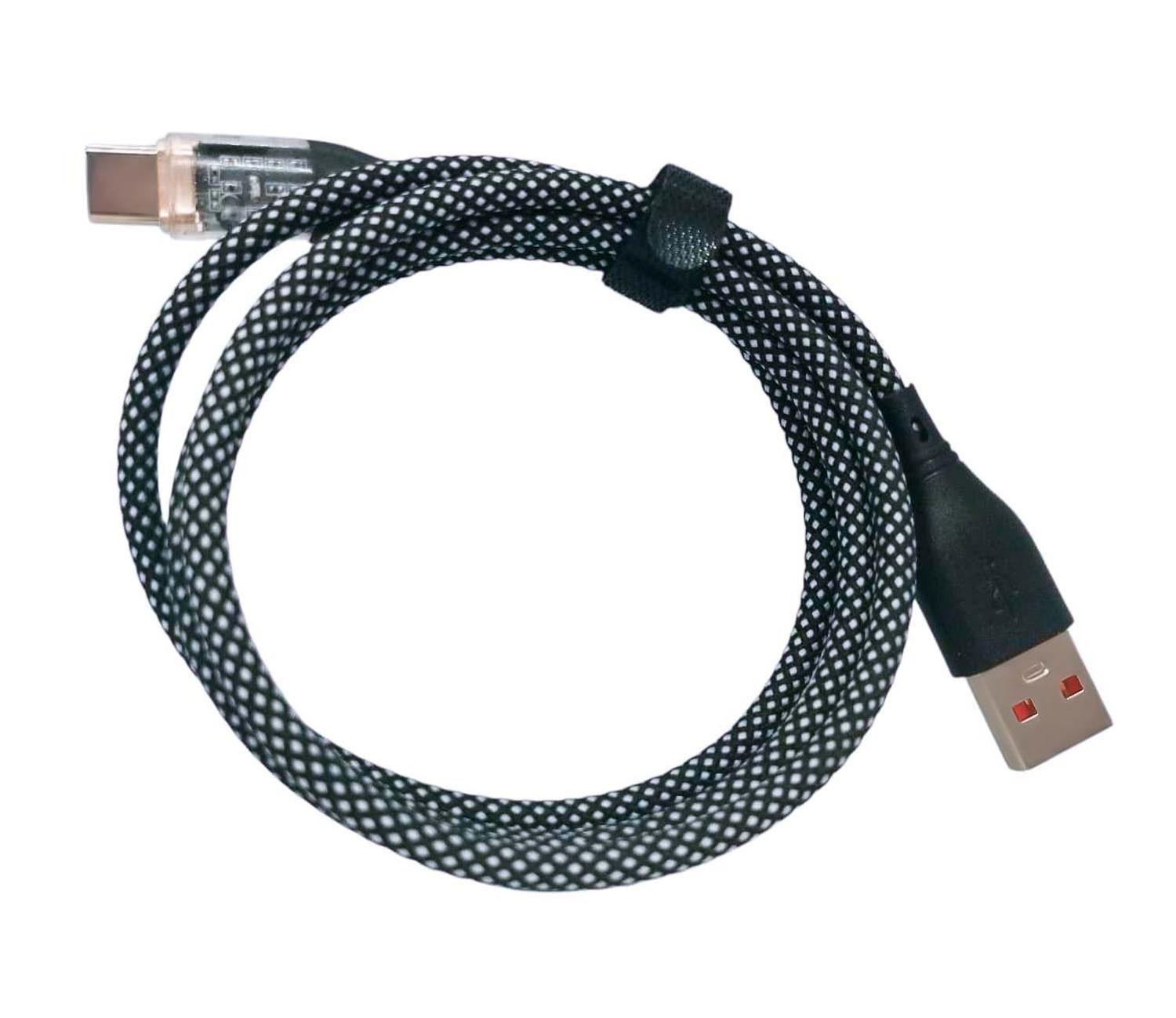Cable Usb Tipo C Carga Rapida Luz Resistente Reforzado Malla-4