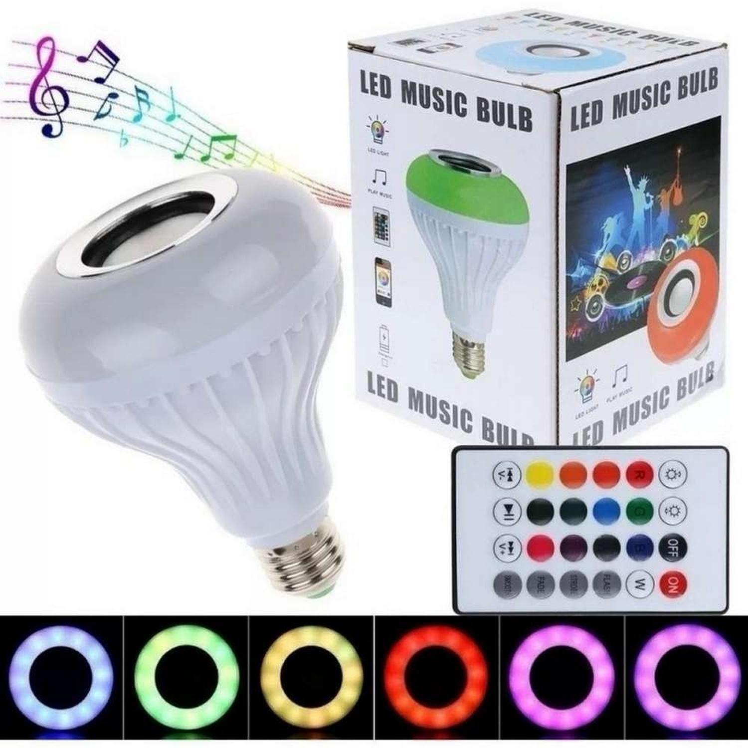 Ampolleta Led y Parlante Bluetooth Musica Iluminacion Fiesta-4