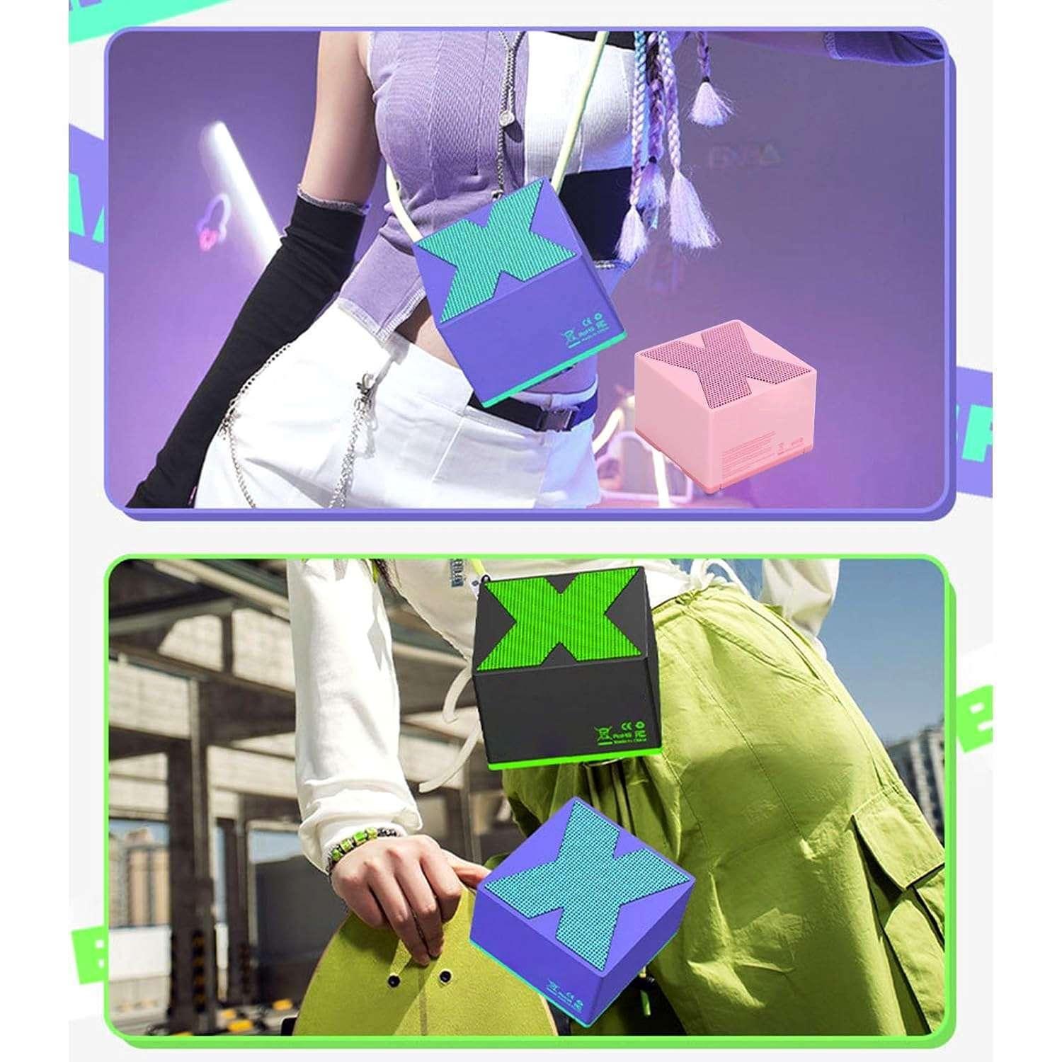 Mini Parlante Recargable Bluetooth Portatil BT Cubo Bolsillo-8