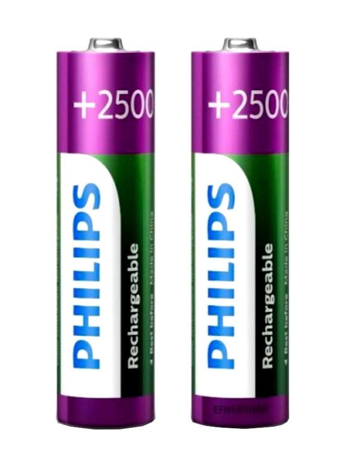 Pack 2 Pilas Recargables Philips Aa Control Linterna juguete-2