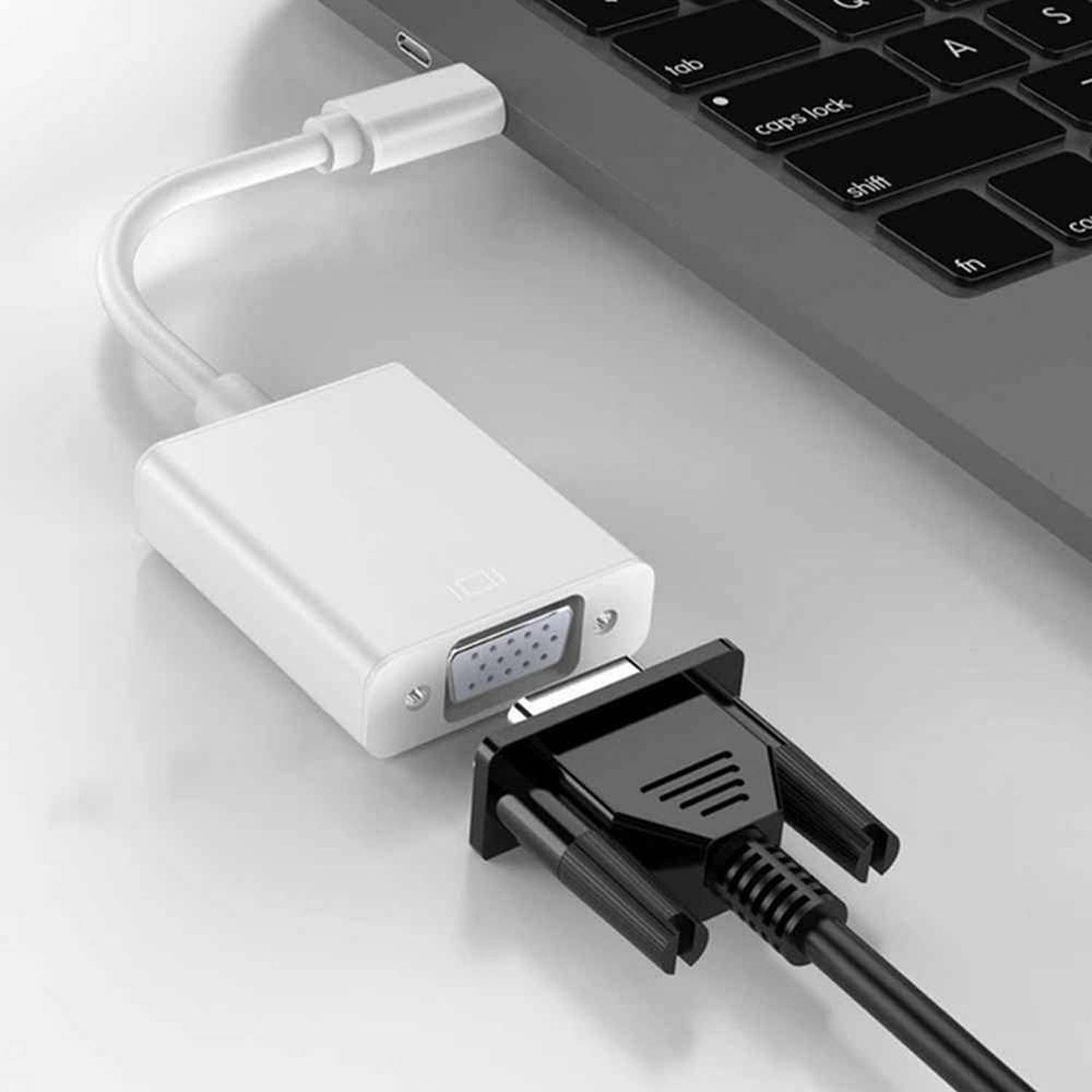 Adaptador Conversor Usb Tipo C Macho A Vga Hembra Notebook-4