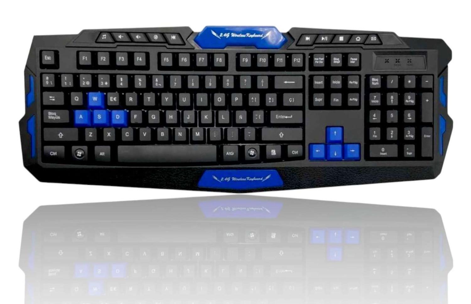 Kit Teclado Mouse Gamer Inalambrico Receptor Usb Pc Notebook-2