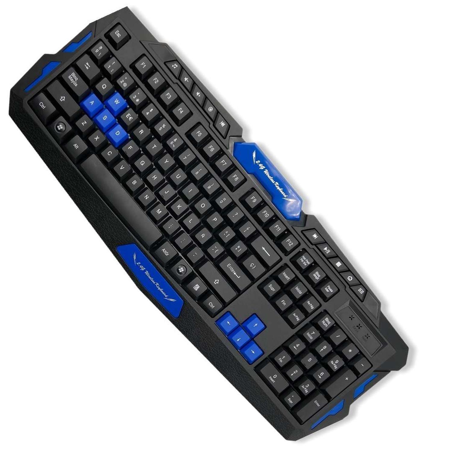 Kit Teclado Mouse Gamer Inalambrico Receptor Usb Pc Notebook-5