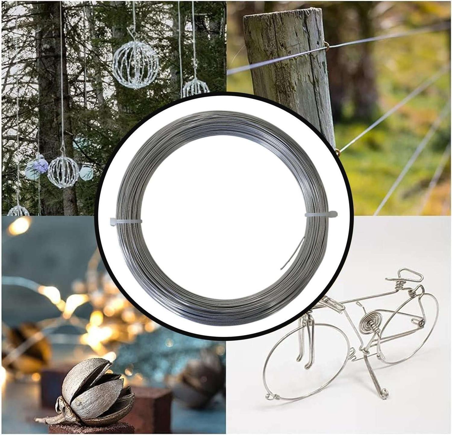 Rollo Alambre Galvanizado Amarra Zinc Liso Flexible 60 Metros-3