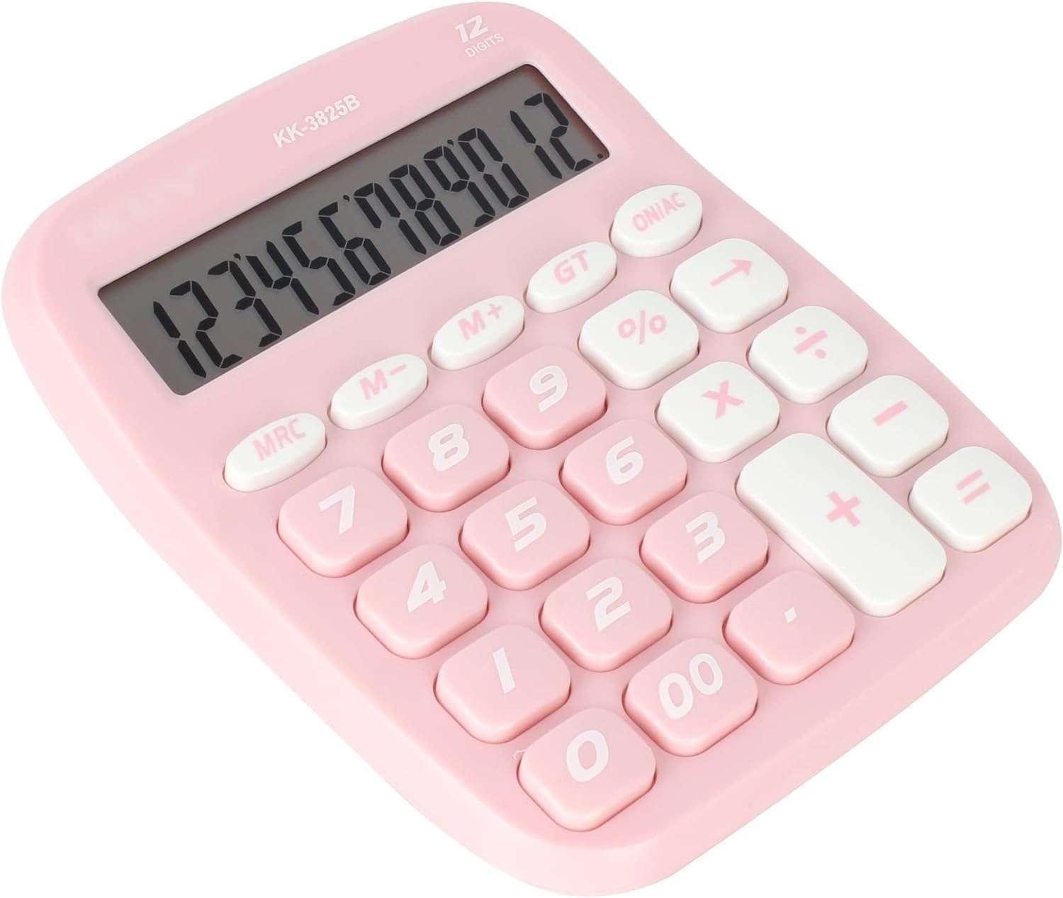 Calculadora Rosa Pink Escritorio Oficina Colegio Rosada-1