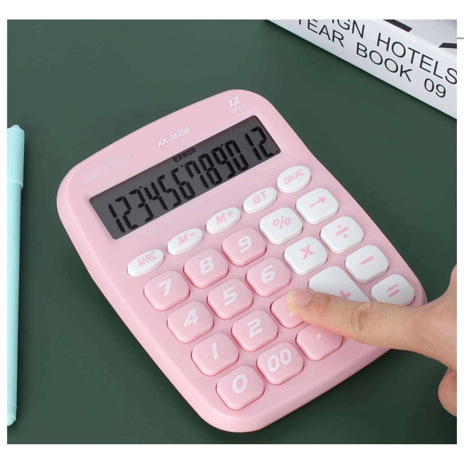 Calculadora Rosa Pink Escritorio Oficina Colegio Rosada-2