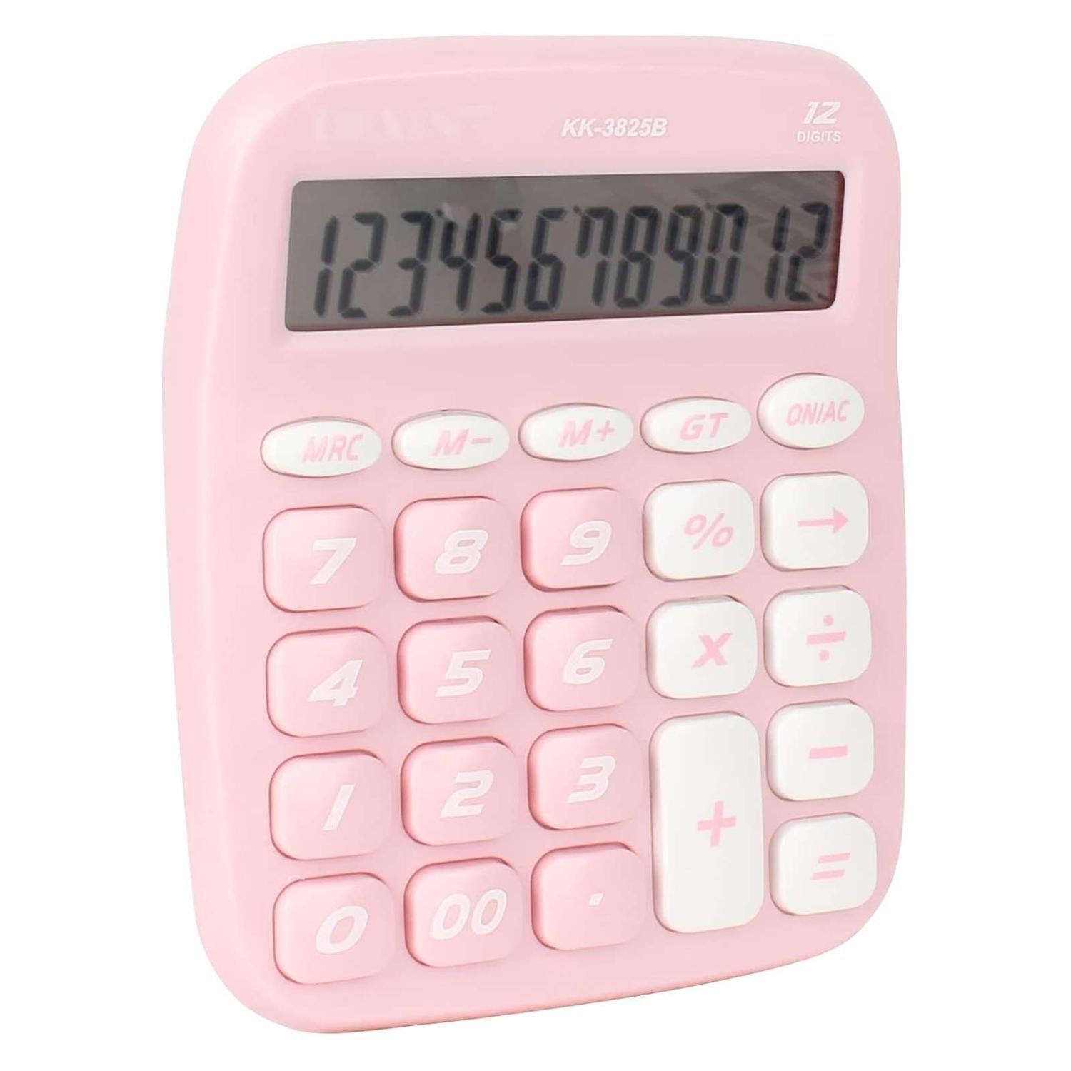 Calculadora Rosa Pink Escritorio Oficina Colegio Rosada-4