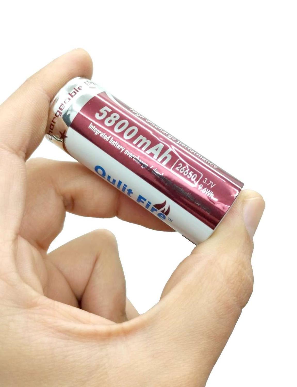 Bateria Pila 26650 Recargable Alta Potencia Linterna Herramienta-1