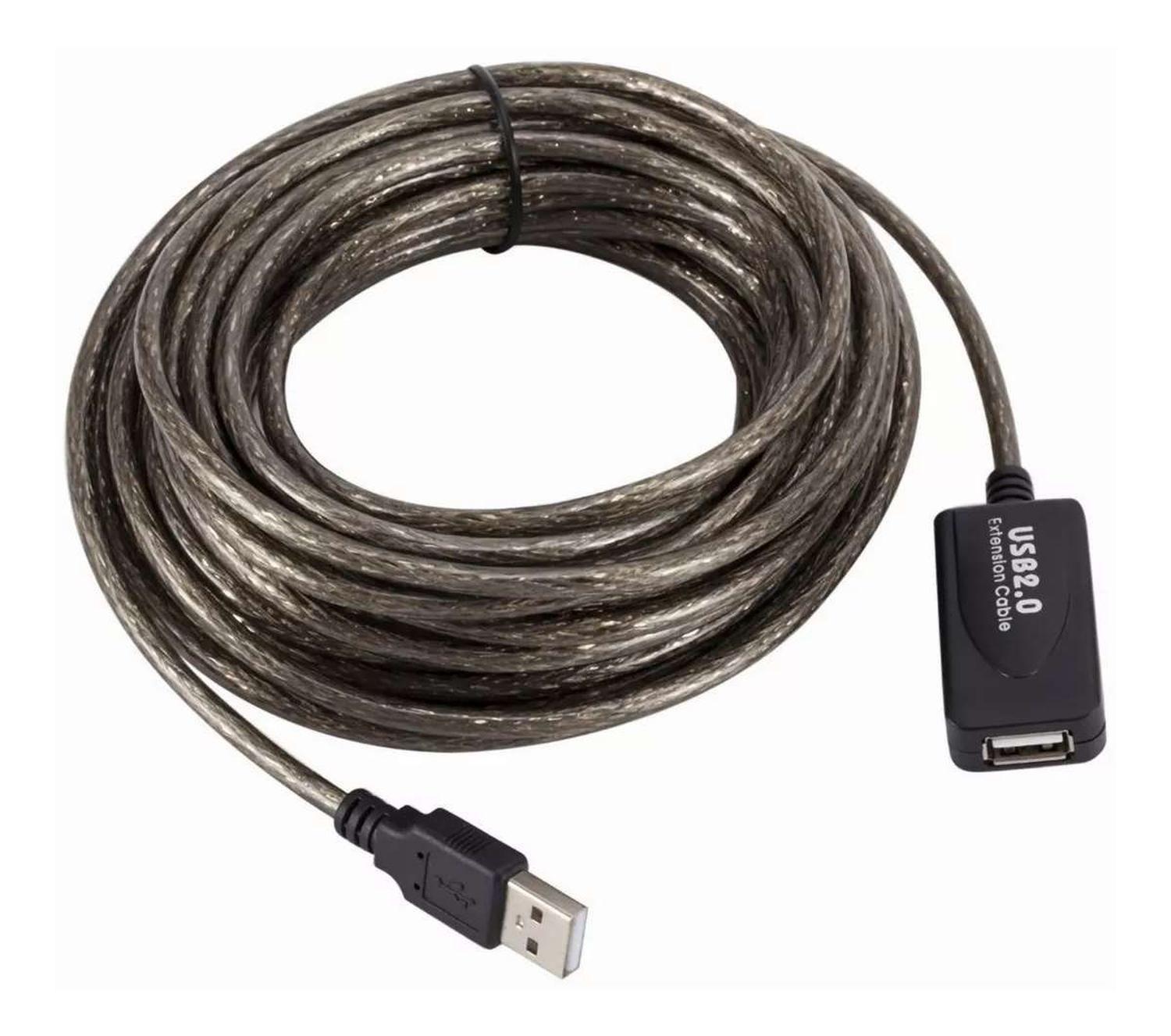 Cable Alargador USB Activo Extension 10 Metros Macho Hembra-0