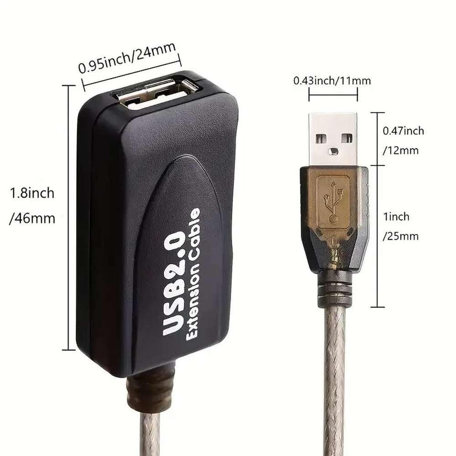 Cable Alargador USB Activo Extension 10 Metros Macho Hembra-5