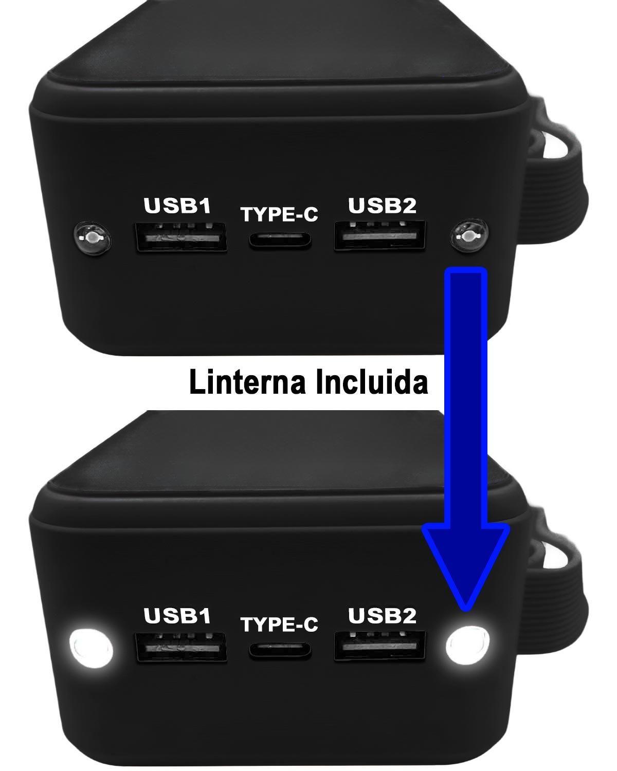 Cargador Power Bank Bateria Usb Portatil Linterna Recargable-2