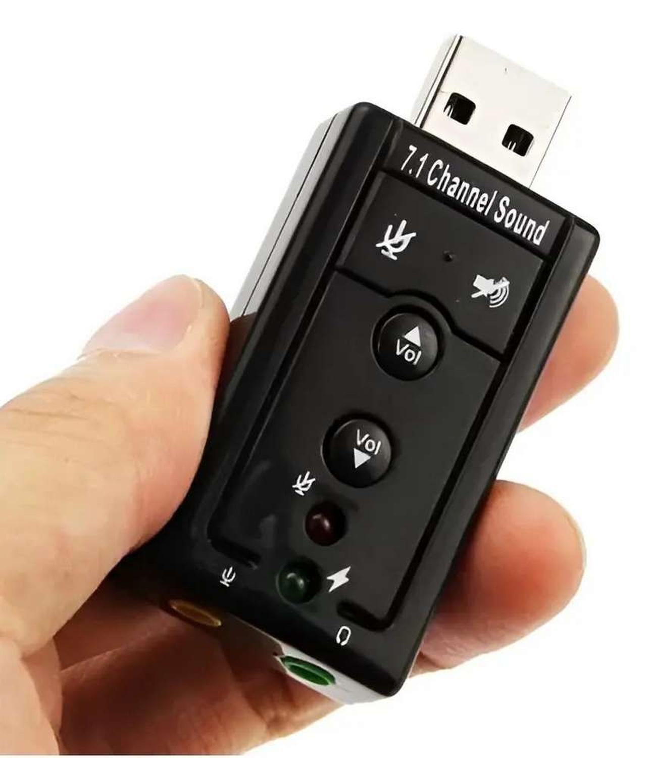 Tarjeta De Sonido Adaptador Externo Usb Microfono Pc-4