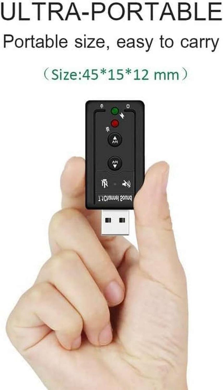 Tarjeta De Sonido Adaptador Externo Usb Microfono Pc-6