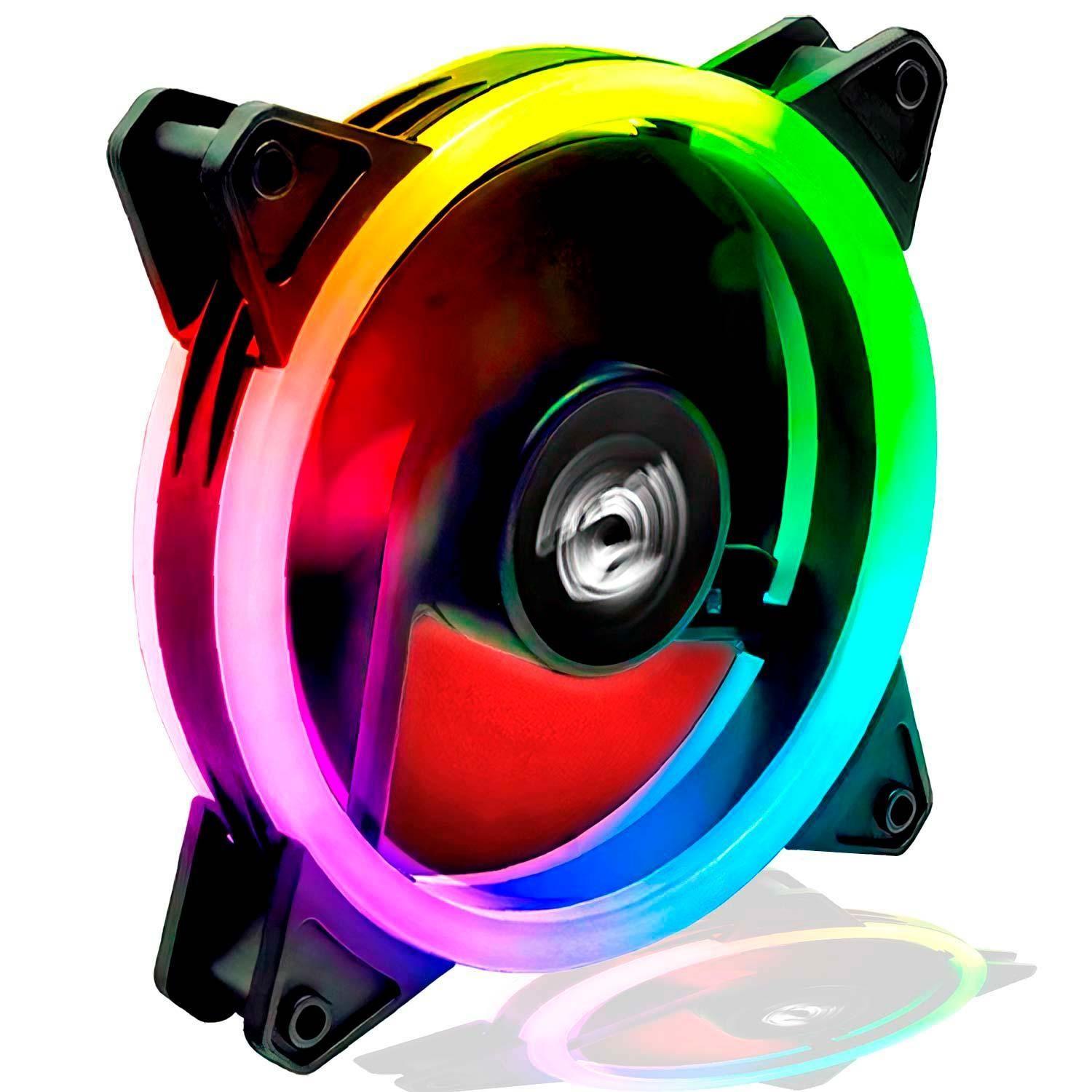 Ventilador Cooler De Gabinete Case Pc Luz Led Rgb Gamer-4
